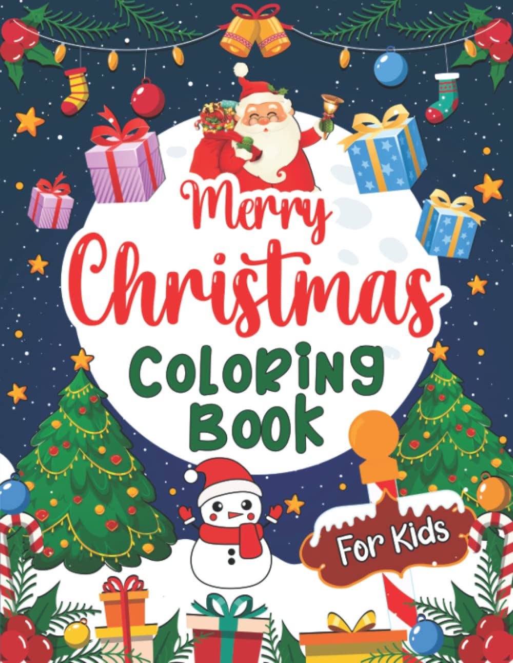 Merry Christmas Coloring Book for Kids: A Fun Kids Christmas Theme ...