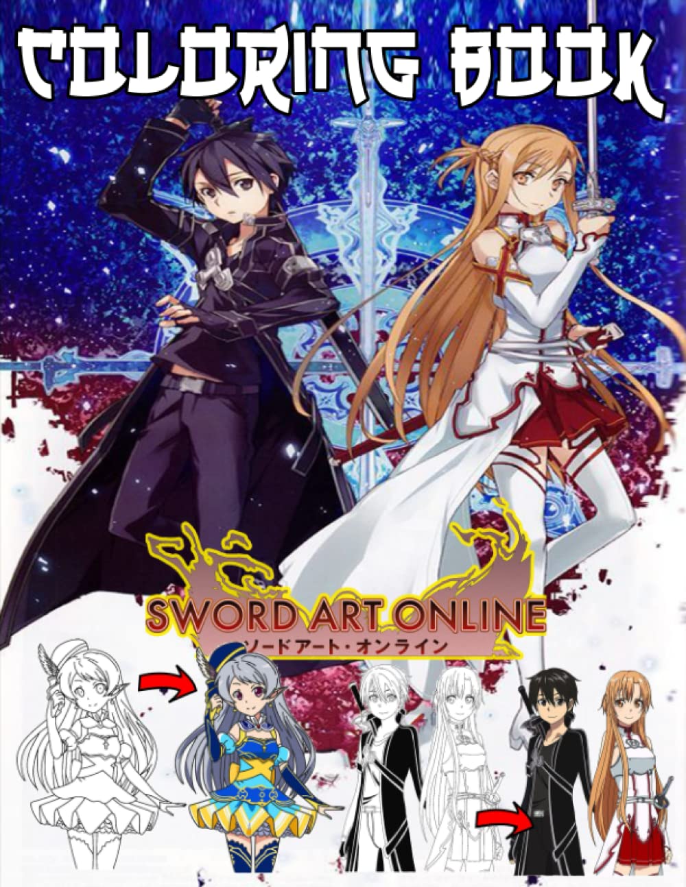 Sword Art Online Coloring Book: SAO coloring book of all characters for