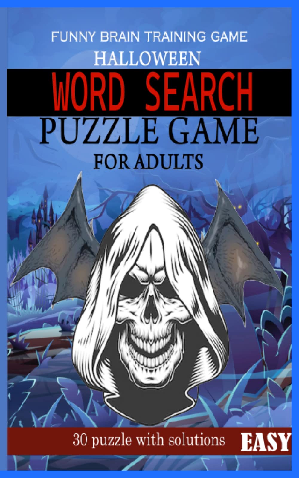 Halloween Puzzles, Word Search with Solutions, easy level 30 puzzles