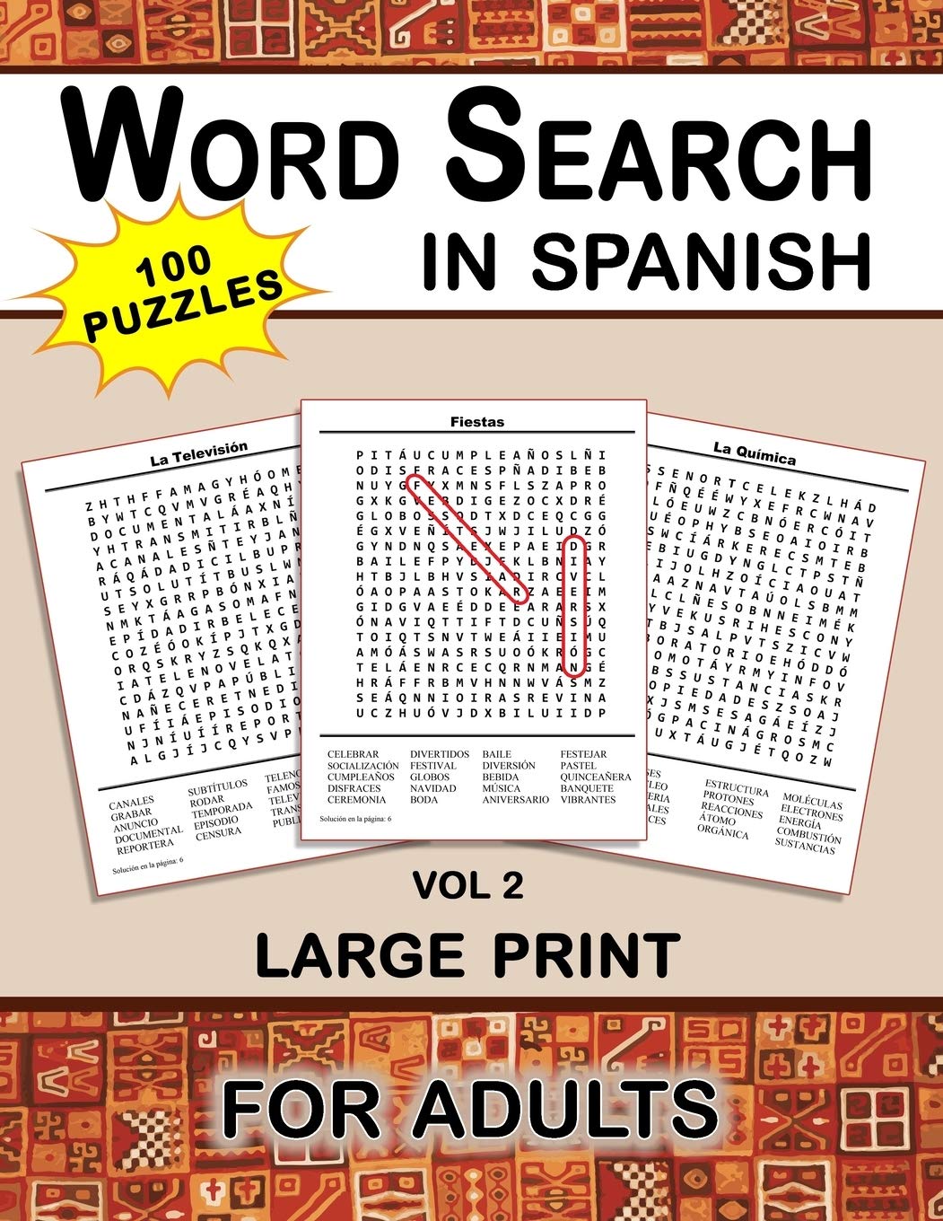 Word Search Puzzles in Spanish Word Search Español for Adults, Volume