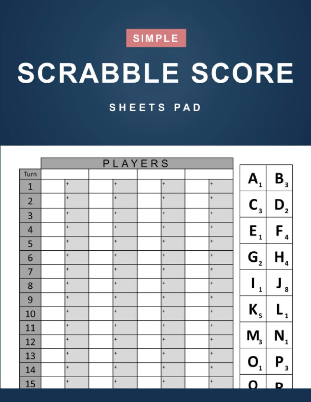 Scrabble Score Sheets Pads 120 Scrabble Score Sheets for Scrabble Game