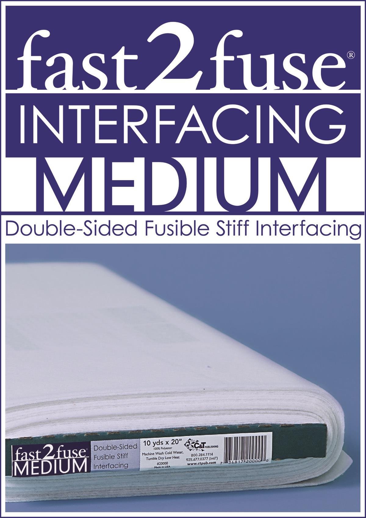 fast2fuse MEDIUM Bolt 20" x 10 yards DoubleSided Fusible Stiff Interfacing by C&T Publishing