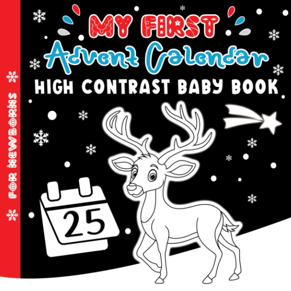 My First Advent Calendar High Contrast Baby Book For Newborns 0 12 