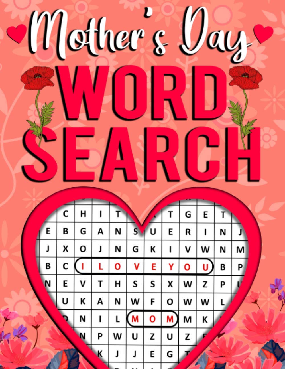 Mother's Day Word Search: Large Print Word Search Puzzle Book for Moms ...