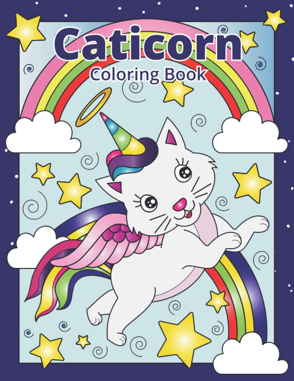 Caticorn Coloring Book Caticorn Coloring for Kids by Wintoloono