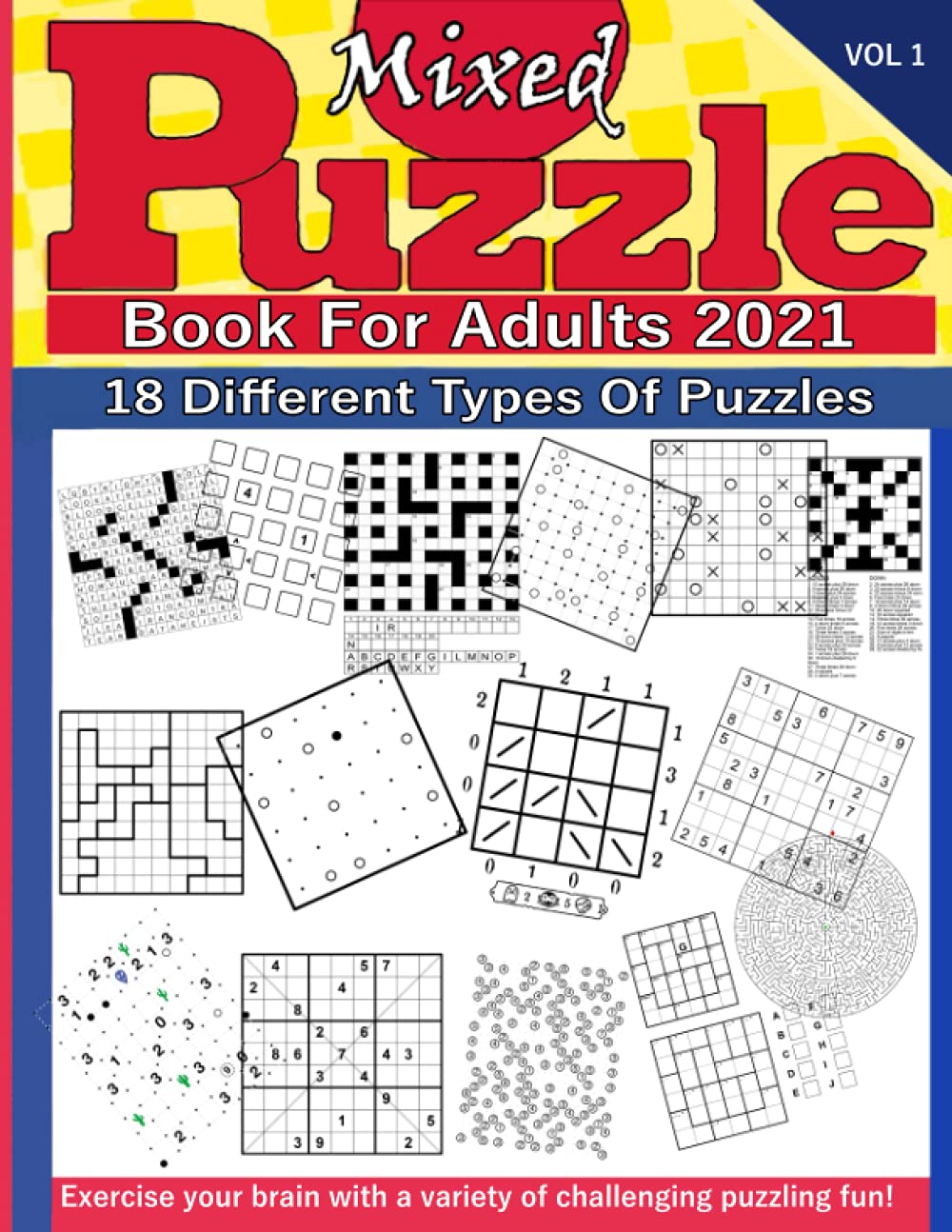 Mixed puzzle books for adults 2021: Activity Book for Adults, 80+ Large ...