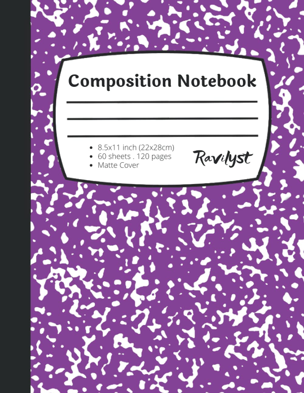 Purble Marble Composition Notebooks Wide Ruled Aesthetic Back to