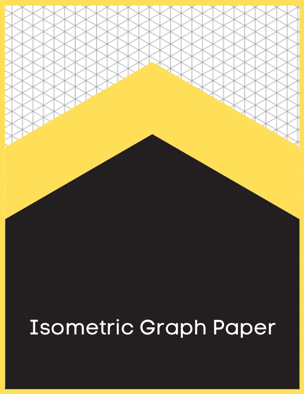 Isometric Graph Paper Black & Yellow Design Drawing Pad Notebook