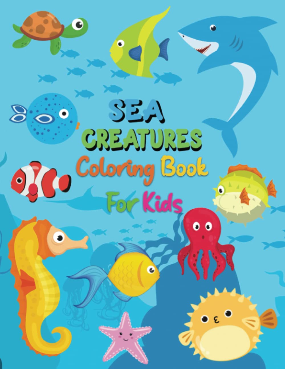 Sea Creatures Coloring Book For Kids Coloring Pages For kids Ages 48