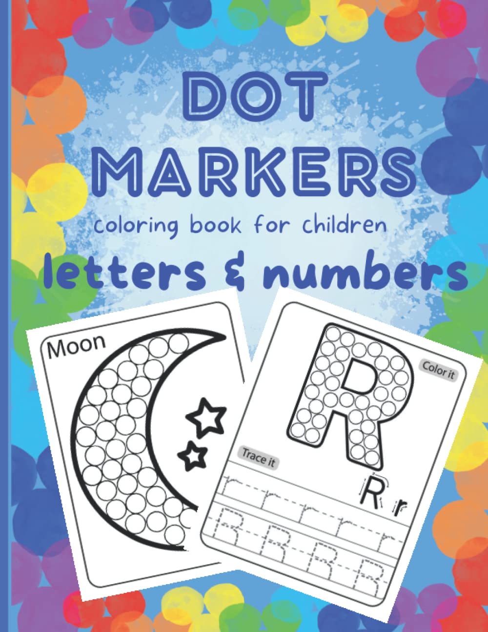 Dot markers coloring book for children letters & numbers jumbo