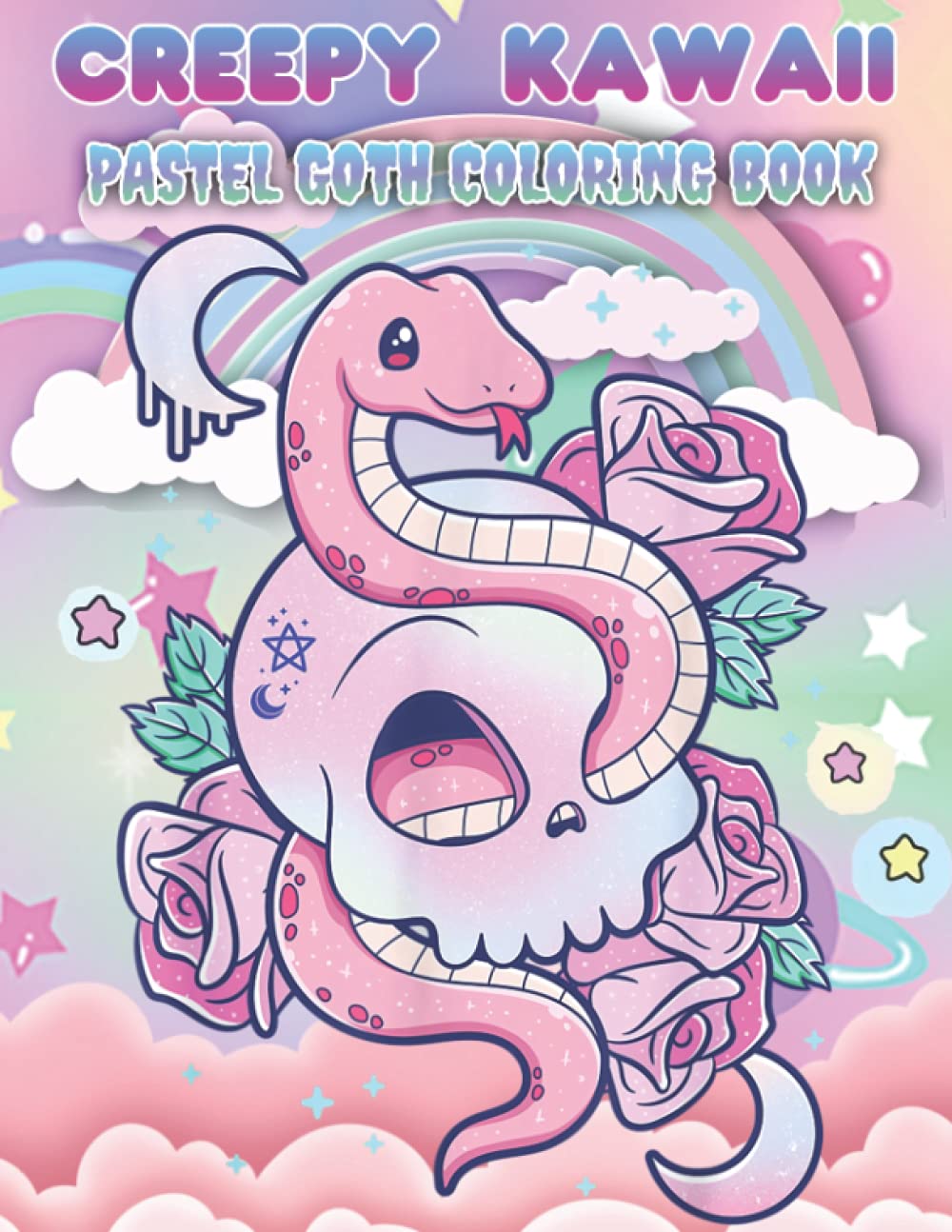 Pastel Goth Unicorn Japanese Anime Kawaii Creepy Cute Coloring Book For Adults: Horror Coloring ...