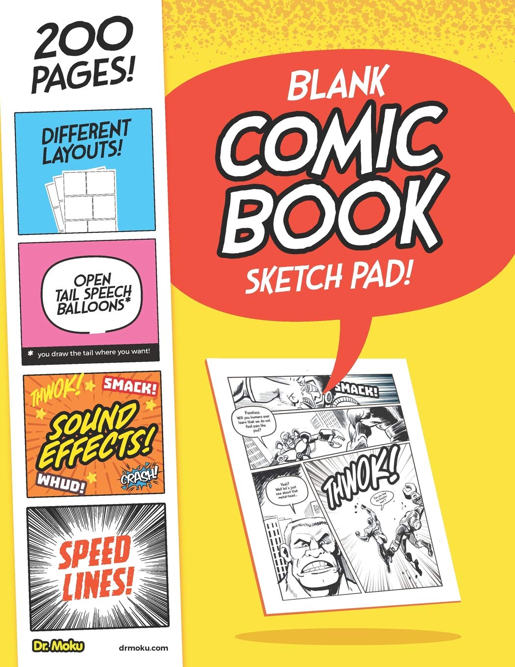 Blank Comic Book Sketch Pad Create your own action packed comic book