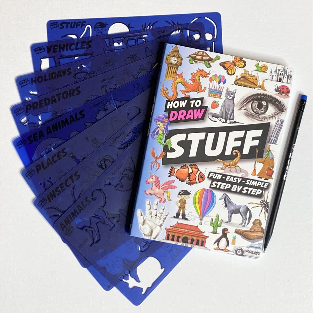 How to Draw STUFF Sketchbook & Stencils SET by Mark Kokavec Goodreads
