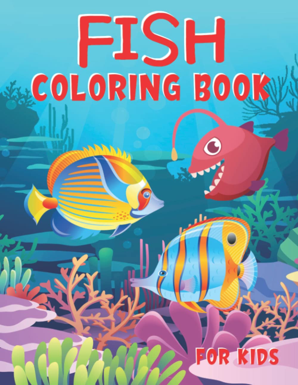 Fish Coloring Book For Kids: A Collection of Popular Freshwater Fish to ...