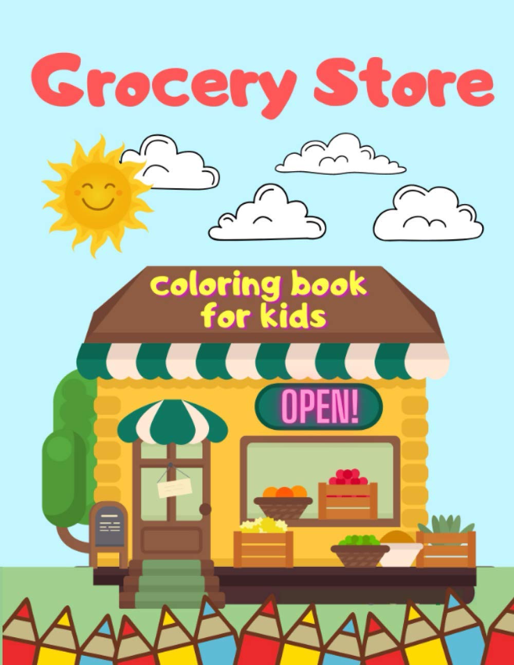 Grocery Store Coloring Book for Kids 30 Big Images of Groceries