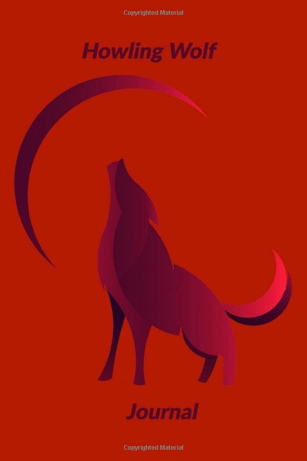 Red Wolf Journal 6 x 9 inch 120 page bound journal by Grandpa's Books