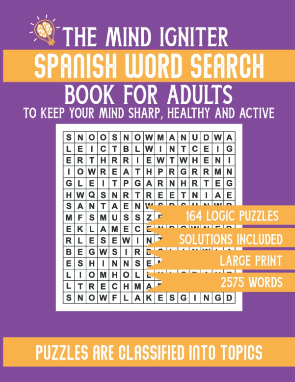 The Mind Igniter Spanish Word Search Book for Adults 2575 Words Puzzle