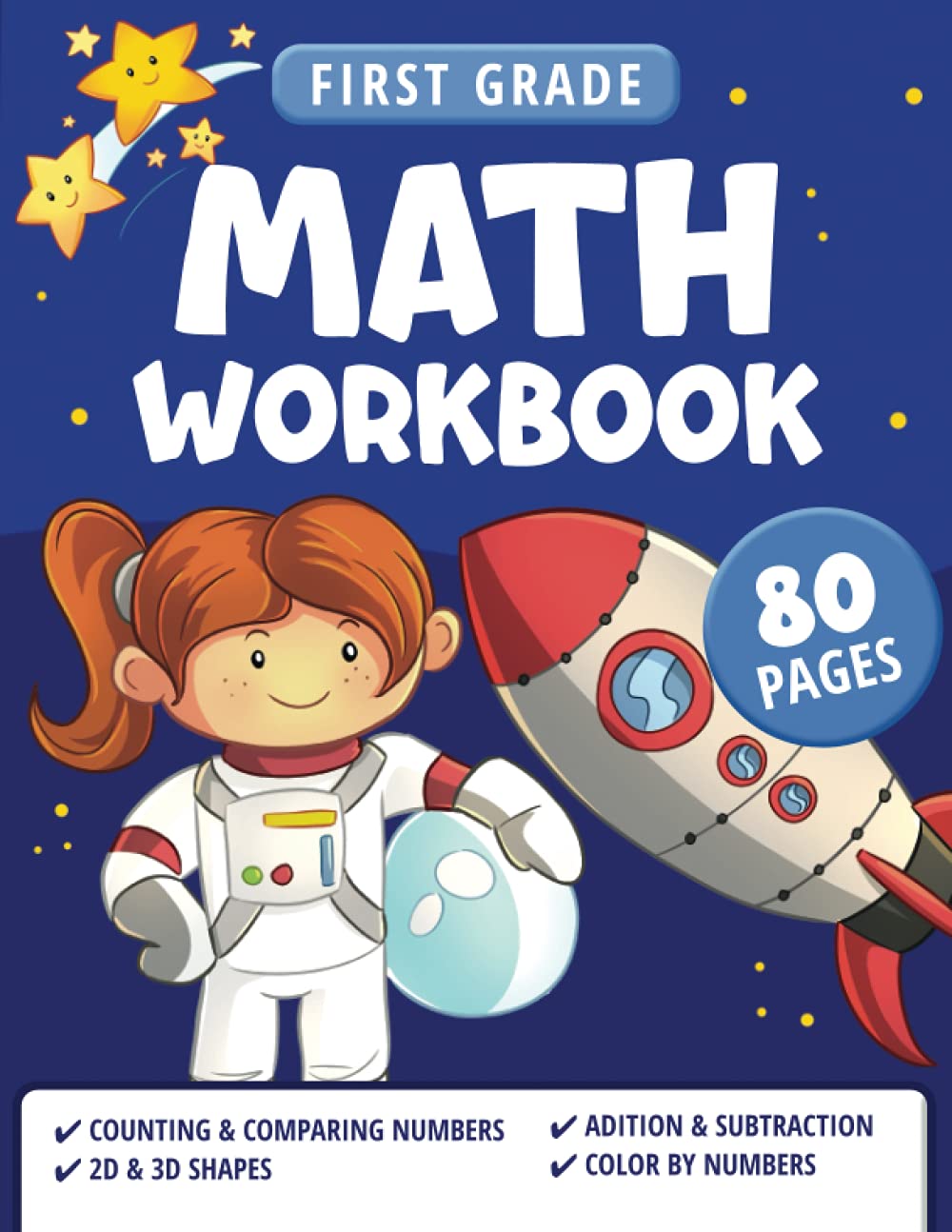 First grade MATH Workbook Practice addition, subtraction, comparing
