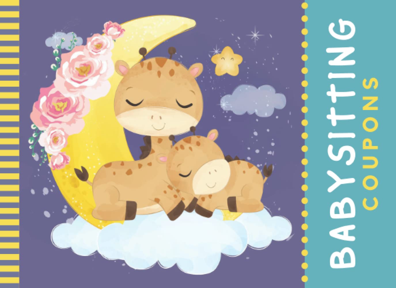 Babysitting Coupons 50 Vouchers / Blank Templates / Mama Baby Giraffe