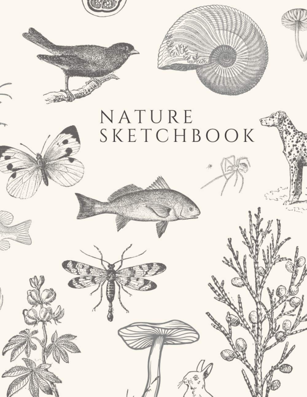 Nature Sketchbook 8x5x11 dot grid journal notebook artwork
