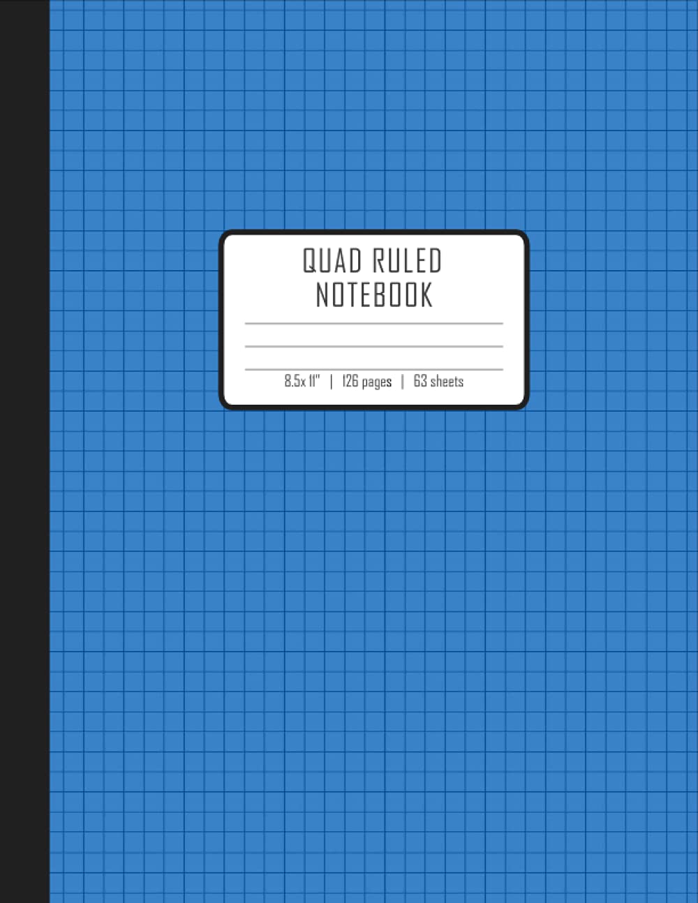 Quad Ruled Notebook Large Graph Paper Notebook 8.5 x 11", 126 numbered