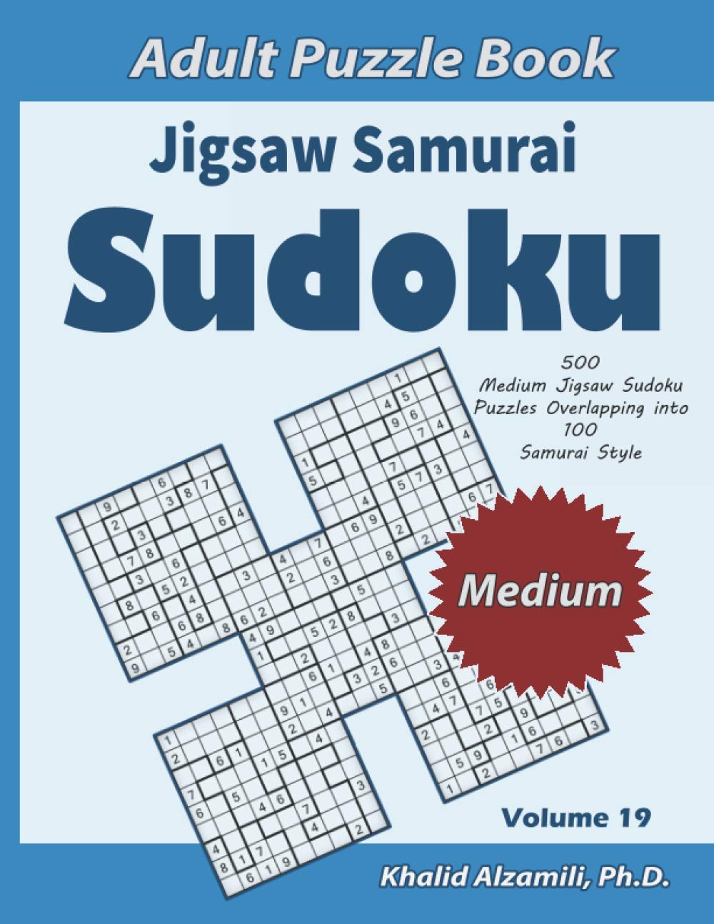 Jigsaw Samurai Sudoku Adult Puzzle Book 500 Medium Jigsaw Sudoku