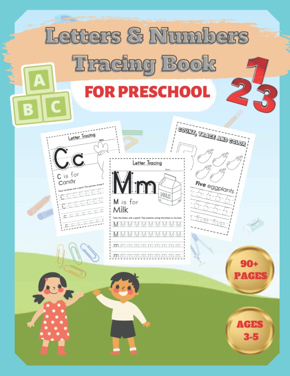 Letters Numbers Tracing Book For Preschool ABC Letter And Number 