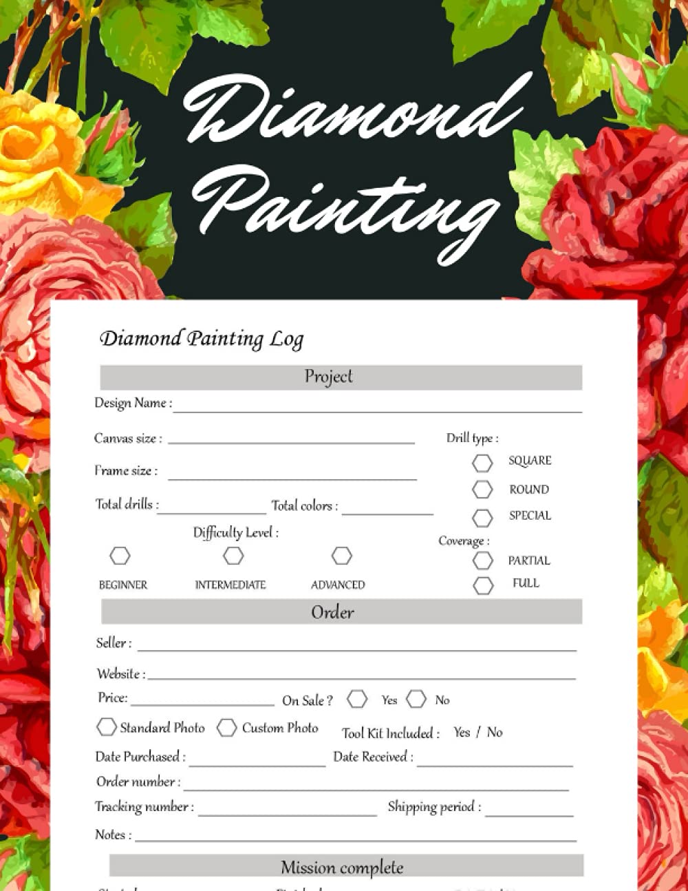 Diamond Painting Log Book Journal And Notebook To Track Diamond 