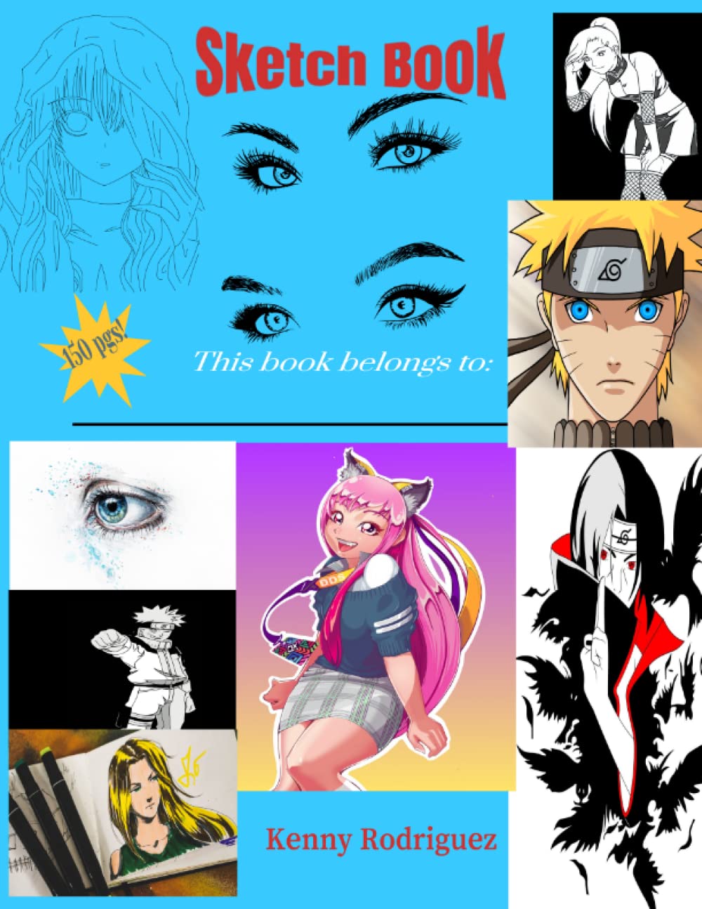 Sketch Book 150 page Notebook to sketch, write, doodle, paint (large 8