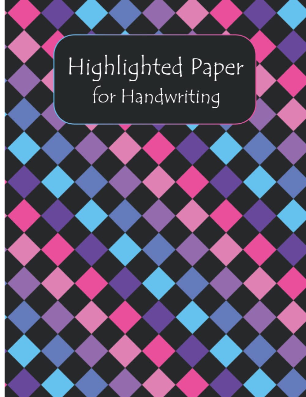 Highlighted Paper for Handwriting Geometric Themed Light blue