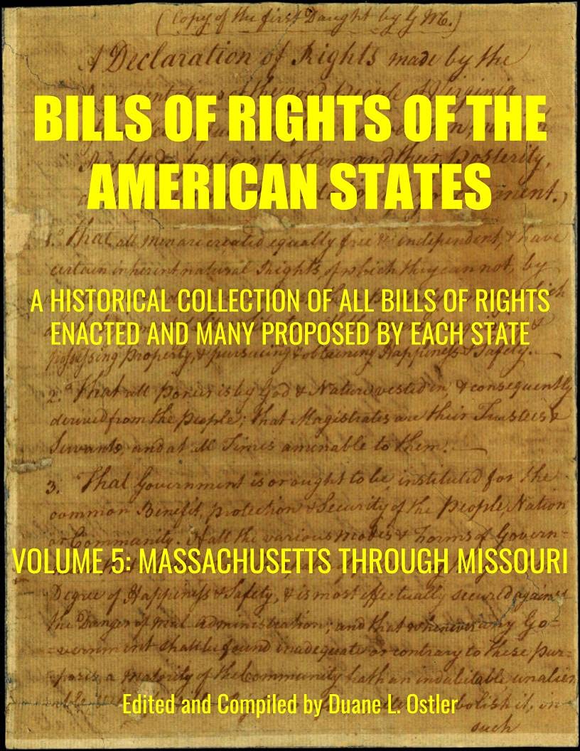 Bills of Rights of the American States Massachusetts through Missouri