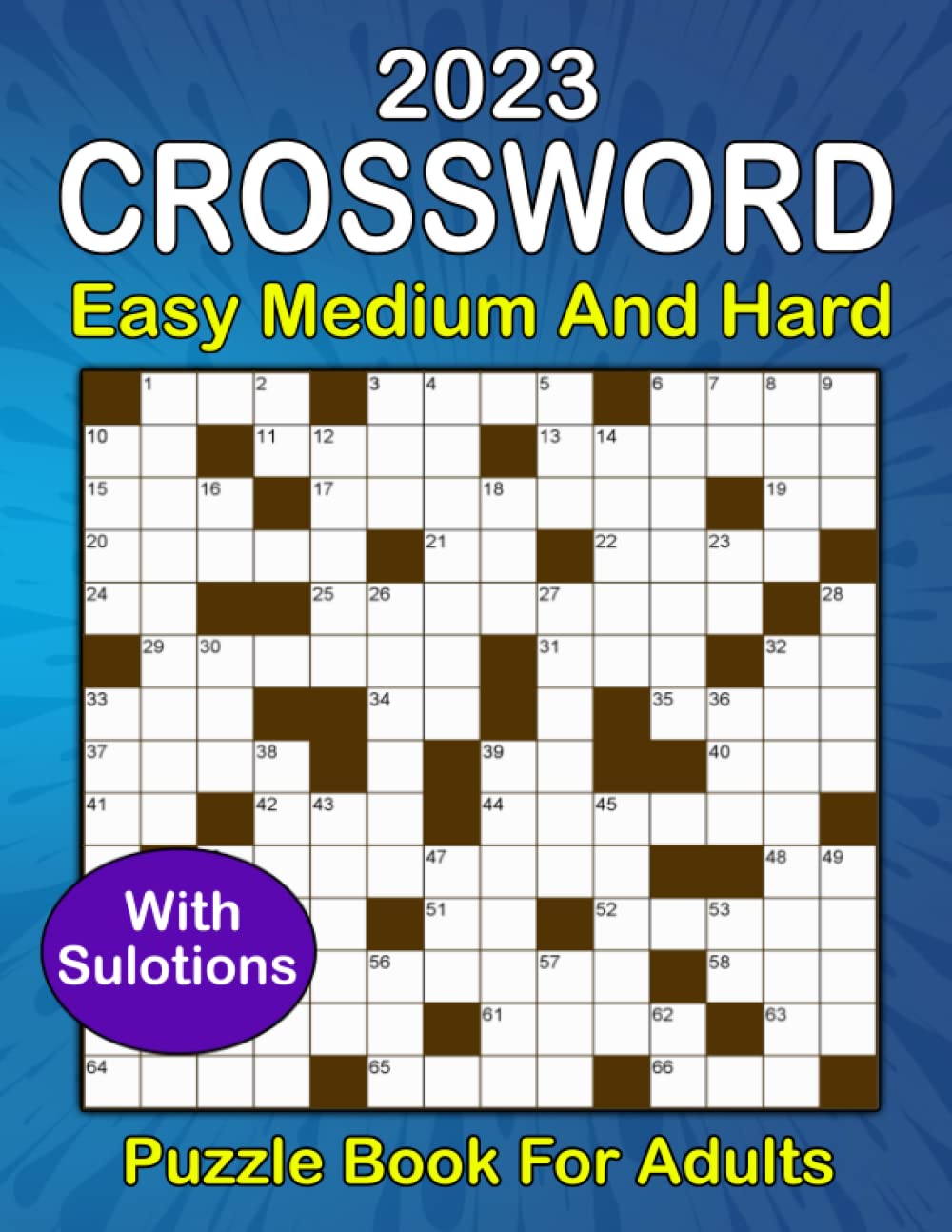 2023 Easy Medium And Hard Crossword Puzzle Books For Adults With