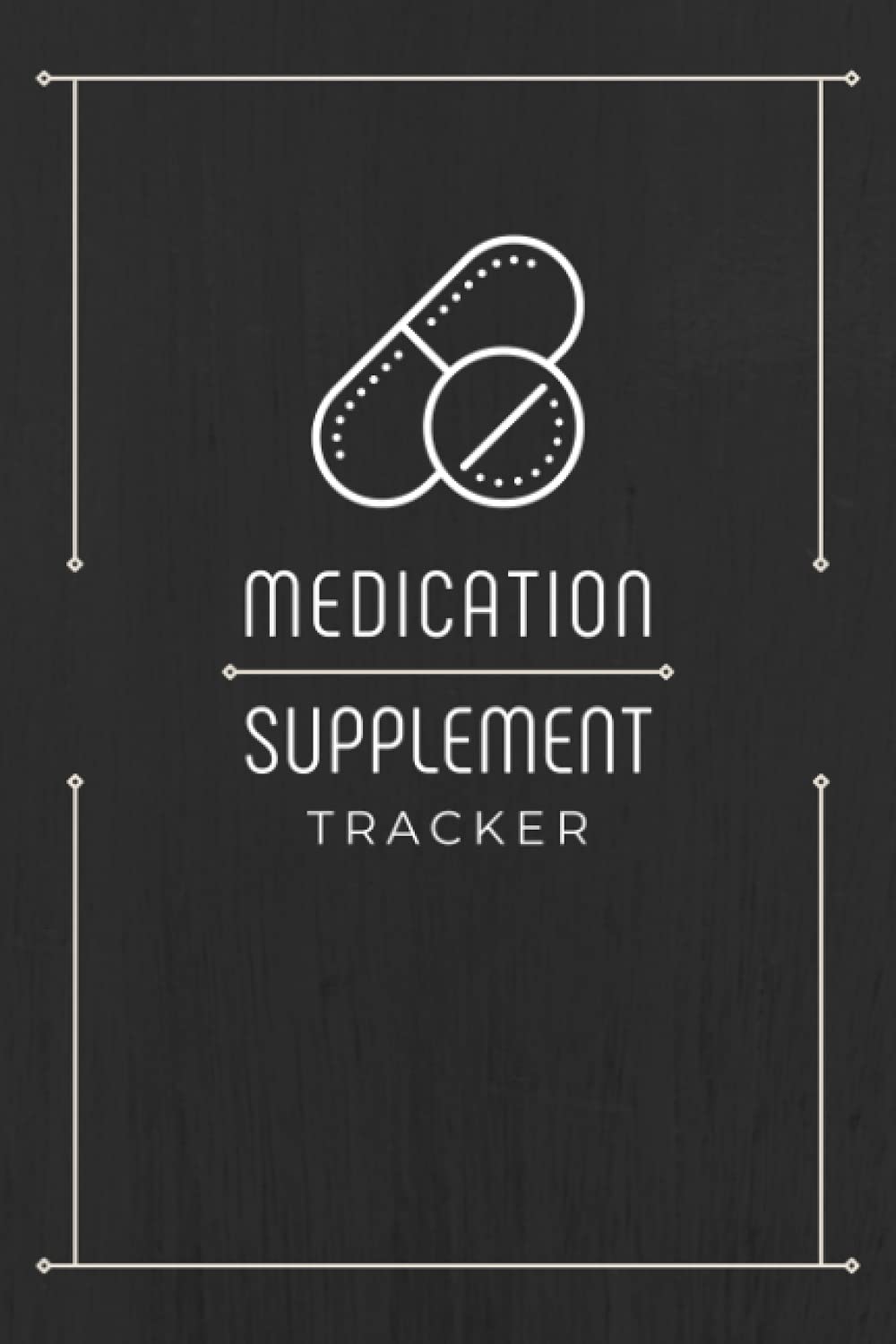 Medication & Supplement Tracker Cute Fun Cover Easy Medicine & Vitamin