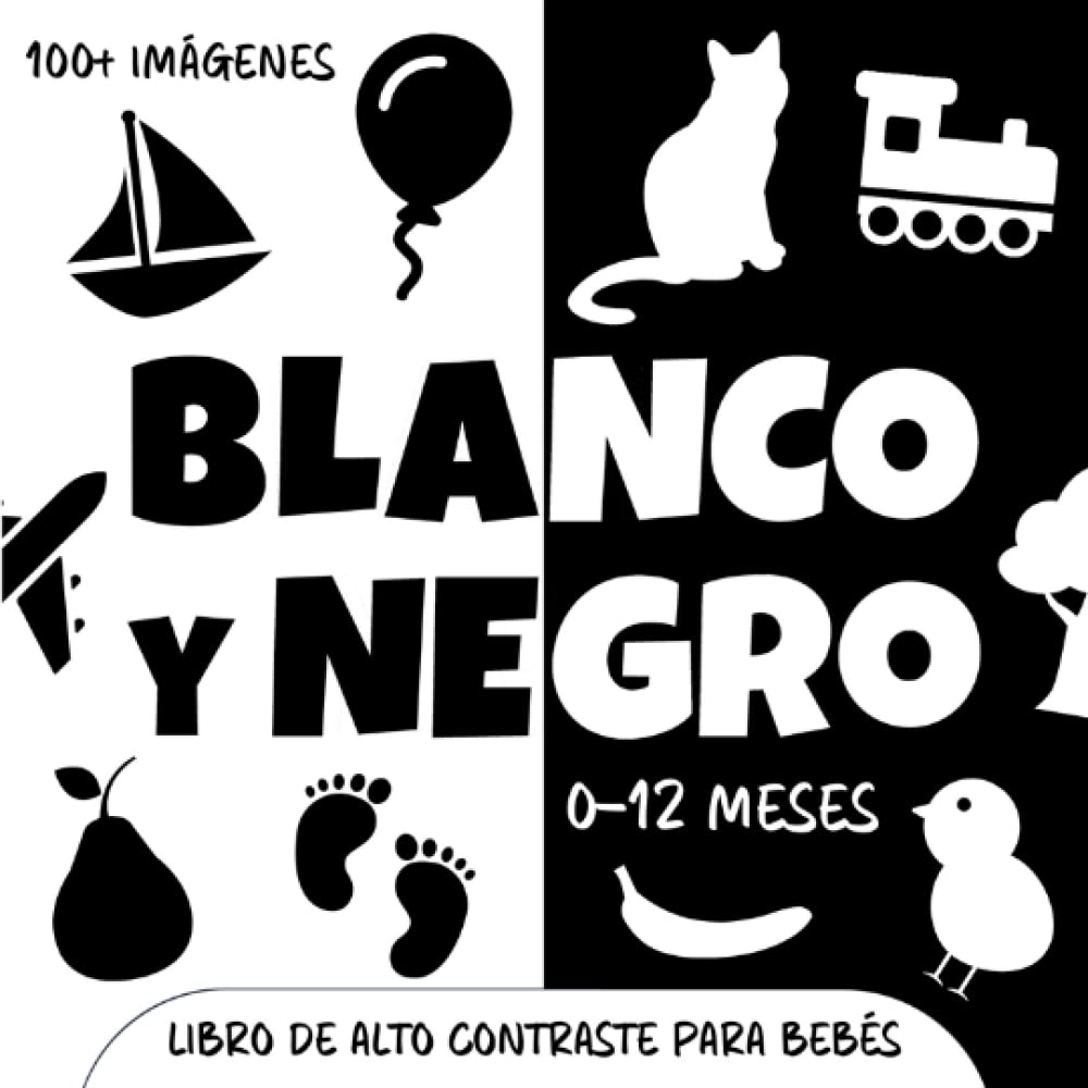 Tarjetas Sensoriales Bebés - 60 Cartas Blanco/Negro (0-3 Meses, Alto Contraste)