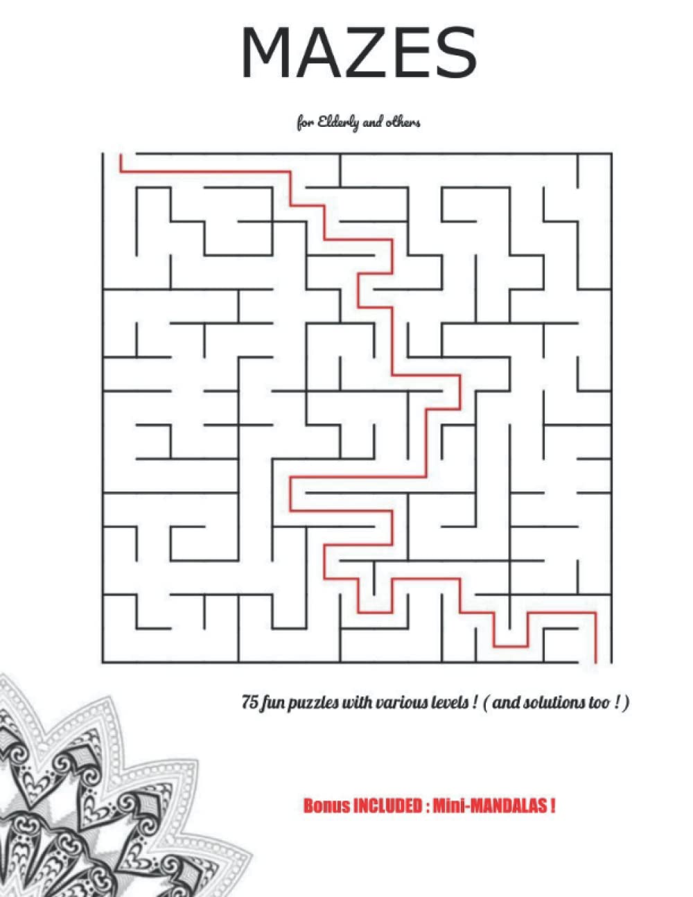Mazes for Elderly 75 fun puzzles for memory strengthening, mind relaxation and brain