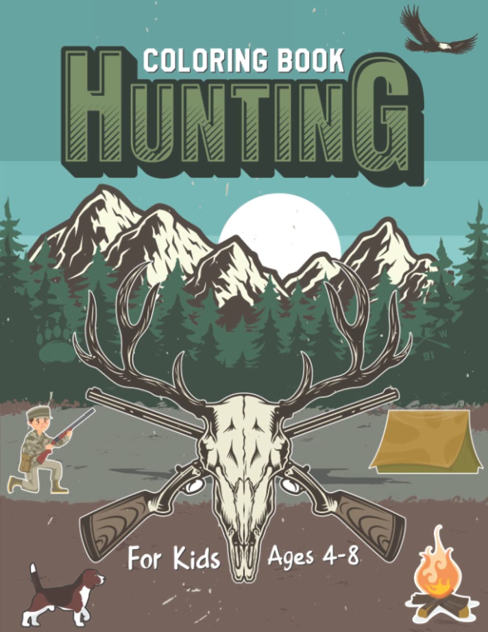Hunting Coloring Book For Kids Ages 48 Hunting Coloring Pages for