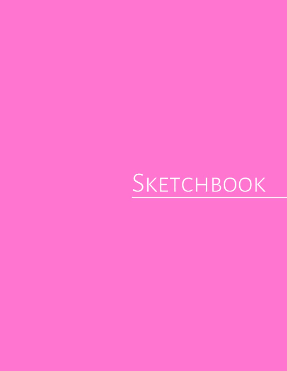 Pink Sketch Pad Art Book Large Sketchbook Journal for Drawing, Sketching, and Doodling, 8.5x11