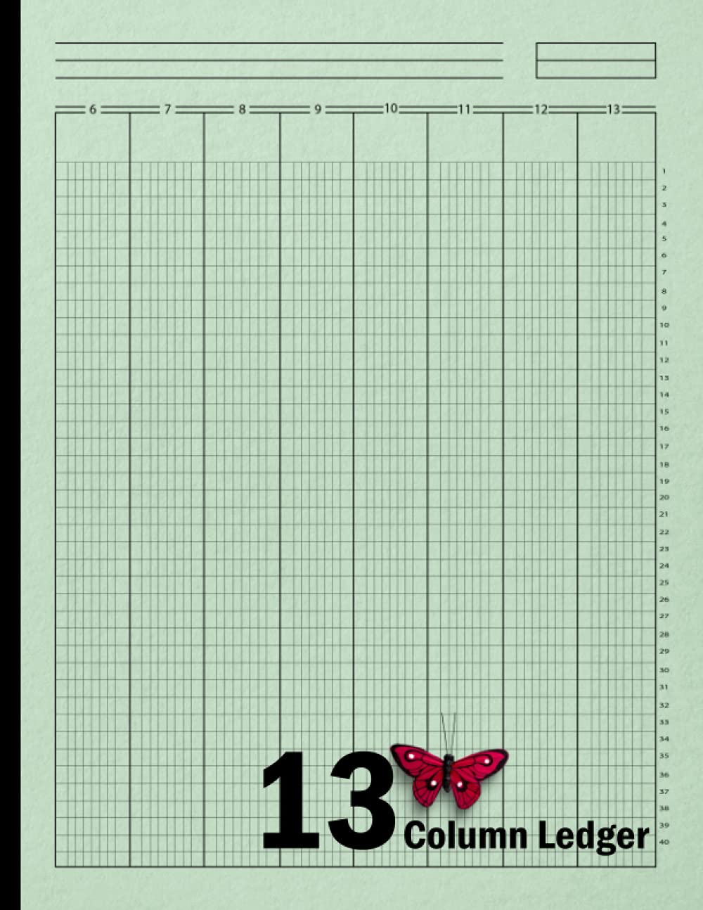 13 Column Ledger Notepad Accounting Thirteen Column Ledger Book