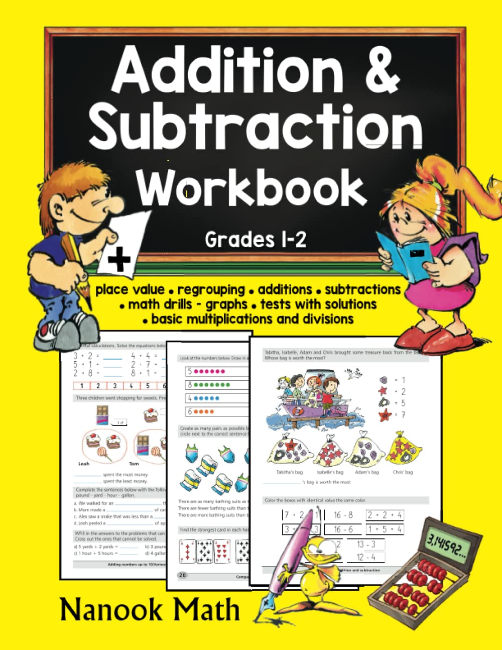 Addition & Subtraction Workbook: Grades 1-2 (Ages 6 to 8), 72 Practice ...