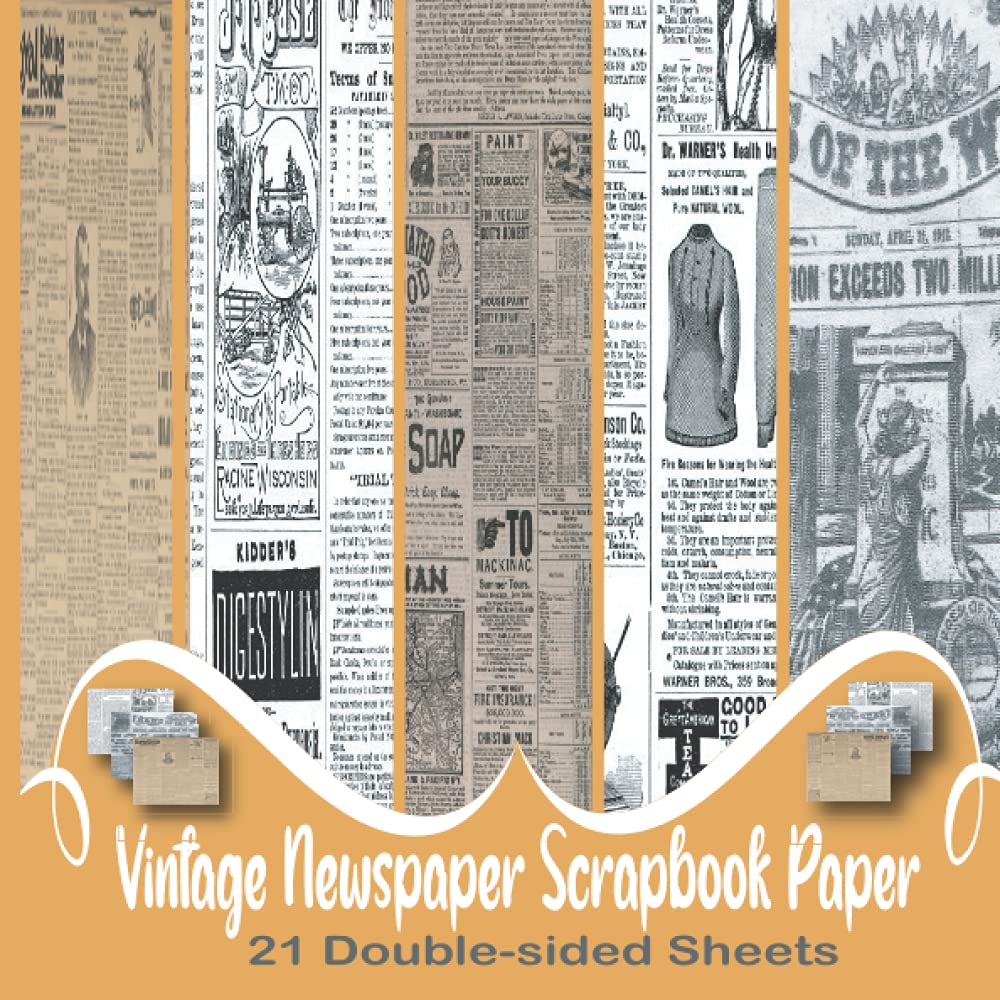 Vintage Newspaper Scrapbook Paper vintage newspaper scrapbook paper