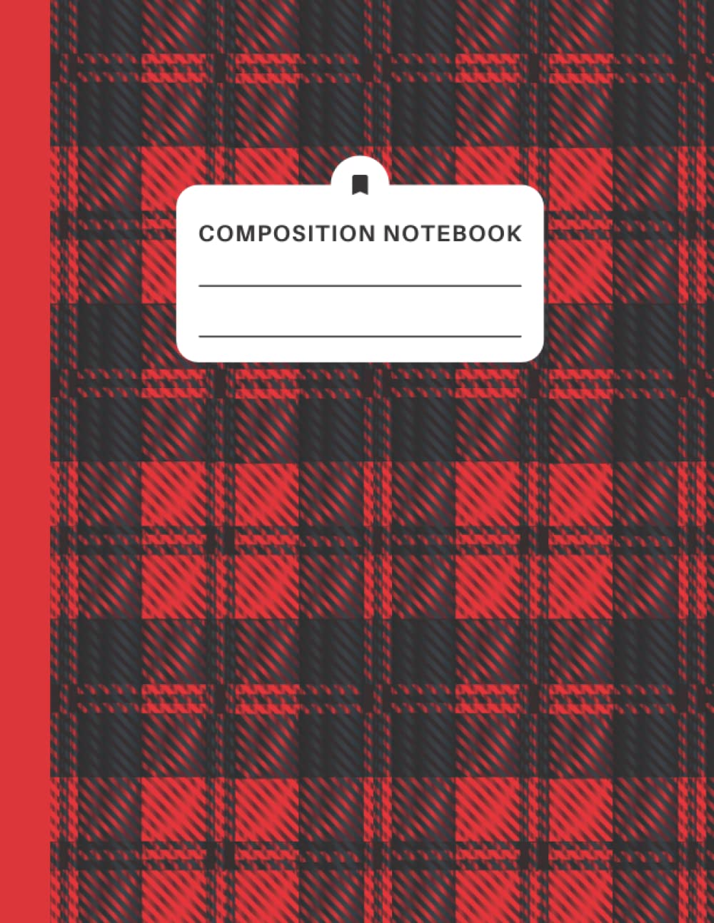 Red Composition Notebook 8.5 X 11 Wide Ruled Paper Lined Journal, Red