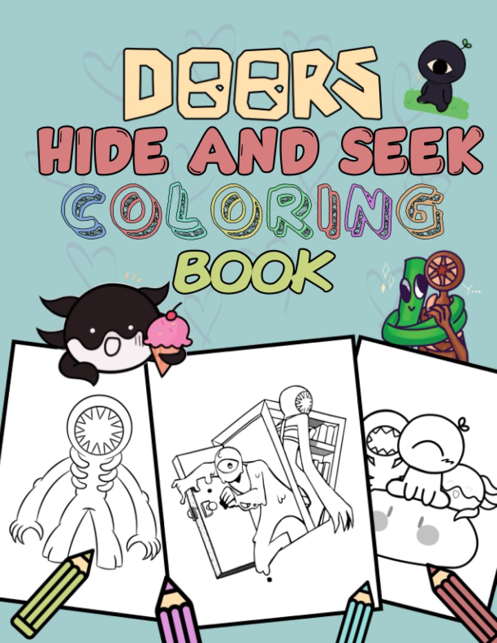 DOORS Hide and seek Coloring Book +70 Hide and seek doors Coloring