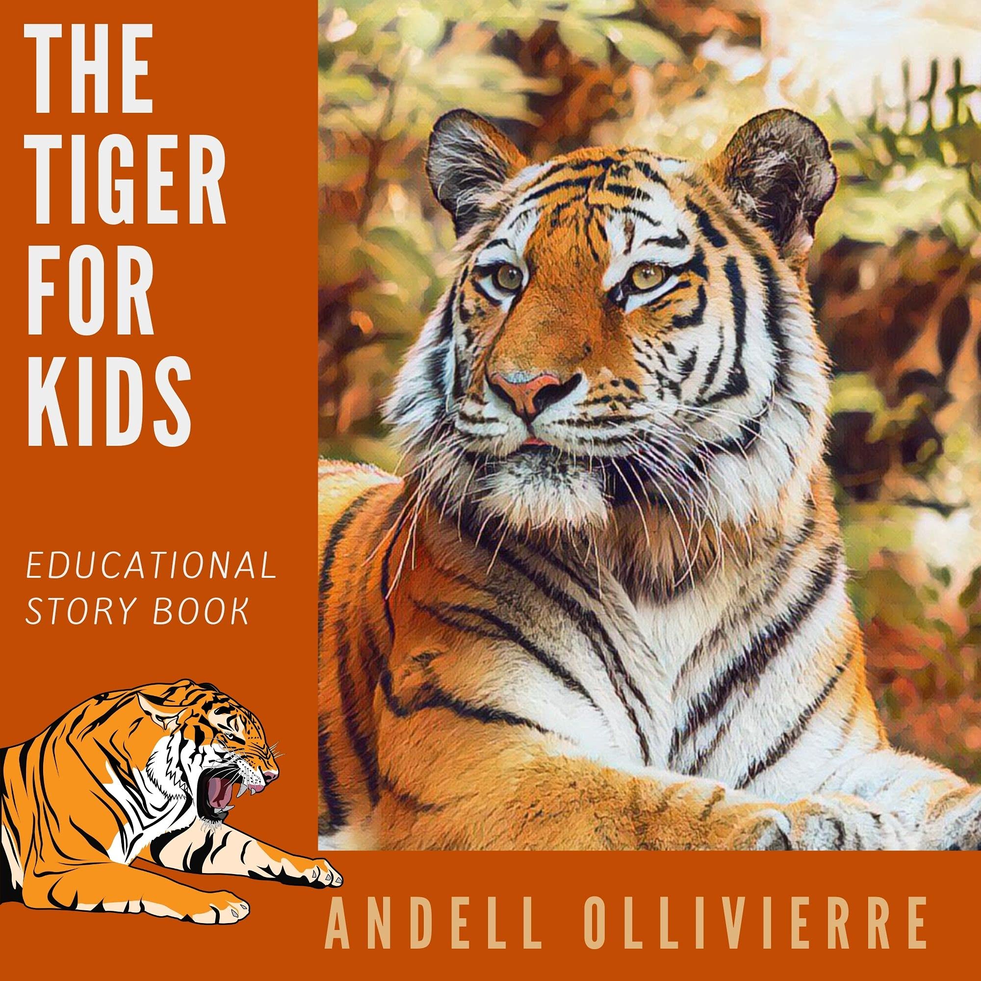 The Tigers For Kids Educational Story Book, Real Life Cartoonized