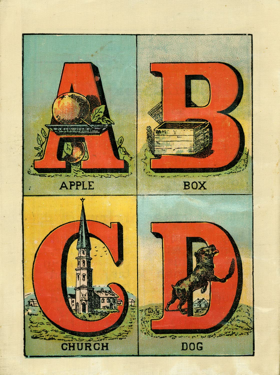 Little folks linen ABC book sleep books for toddlers by Heather Evans