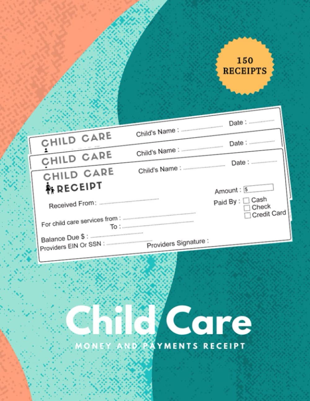 Child Care Money and Payments receipt Business receipt book for child