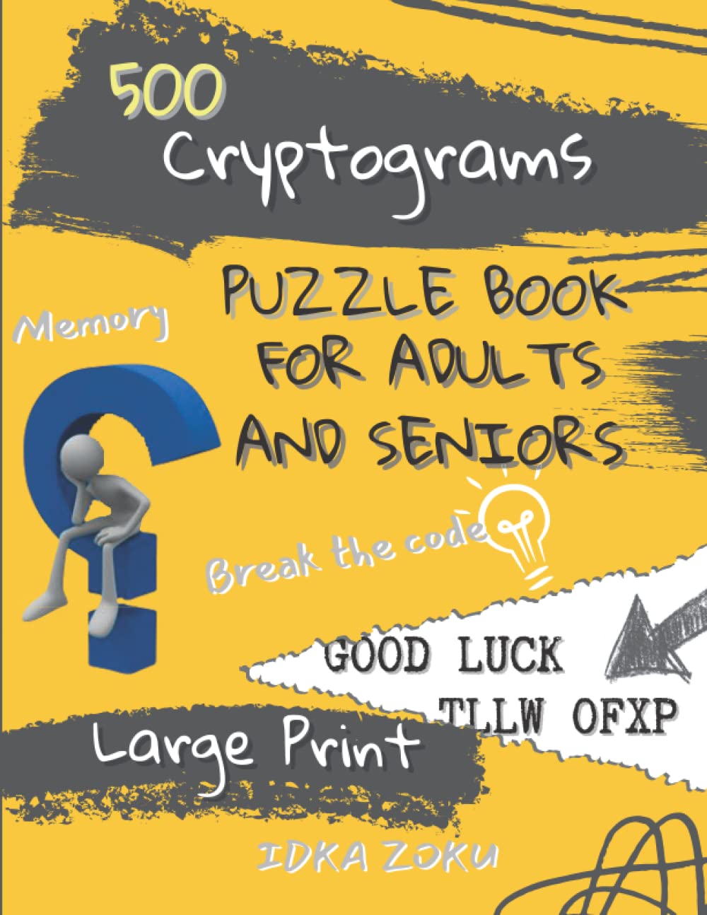 Cryptograms Puzzle Books for Adults and Seniors | 500 Large Print ...