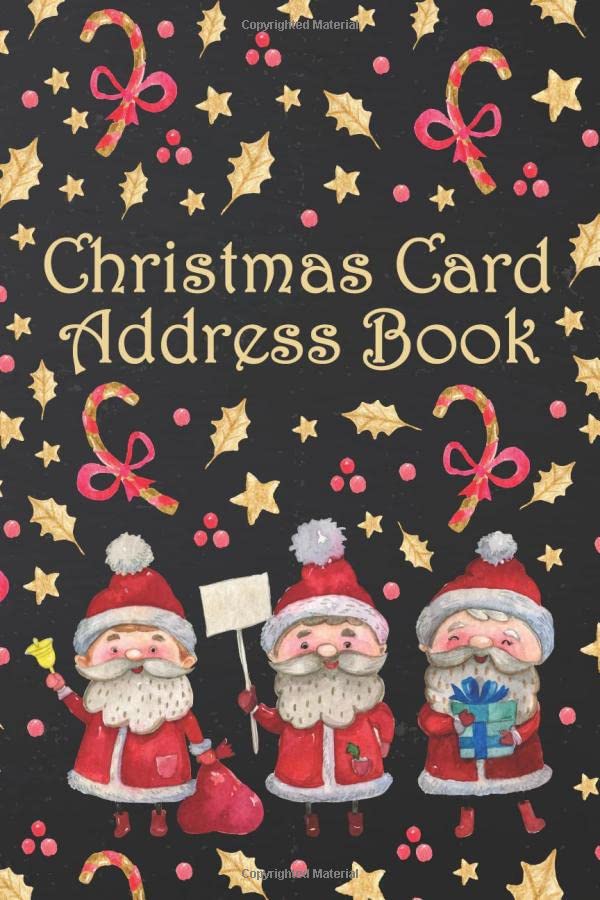 Christmas Card Address Book Christmas Card List Tracker for Holiday