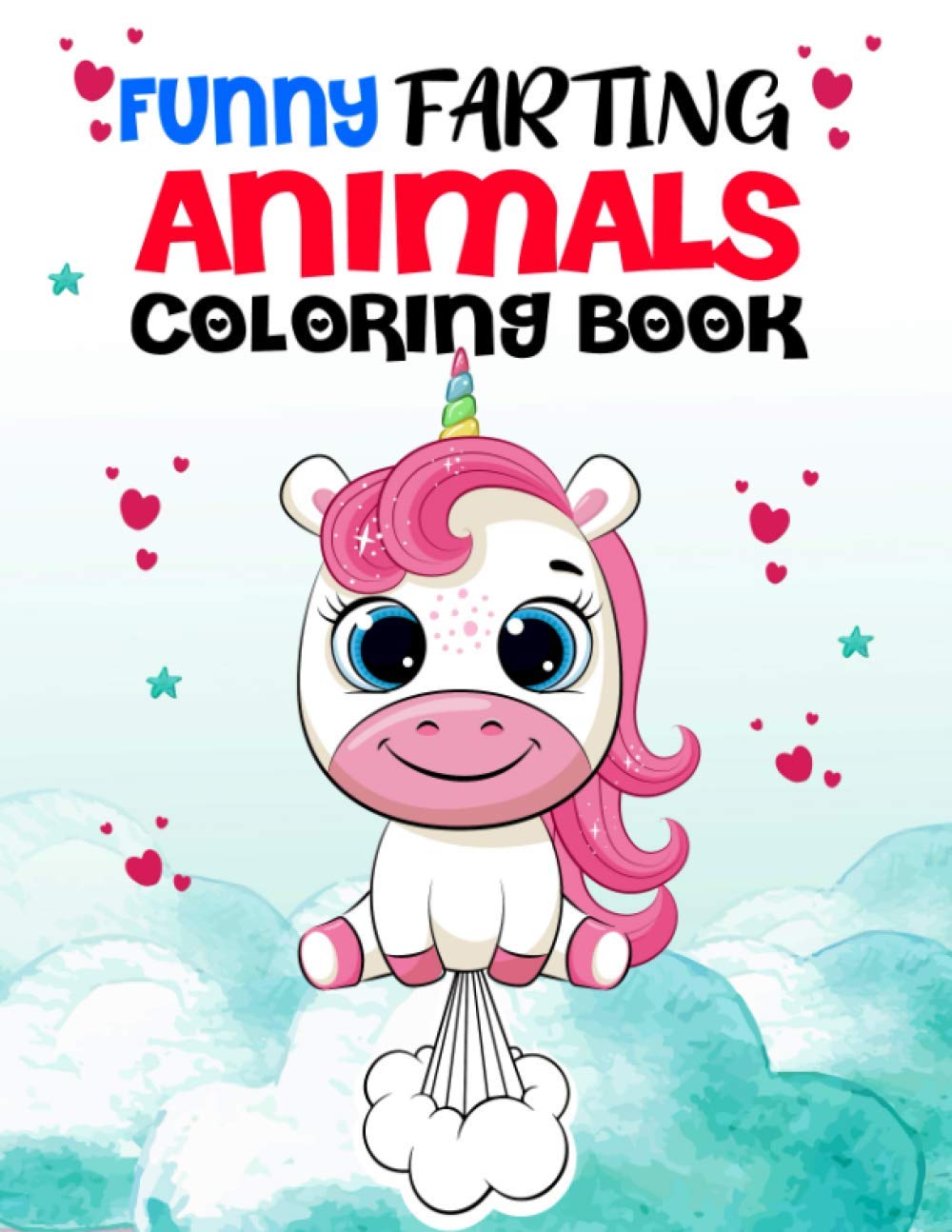 Funny Farting Animal Coloring Book Cute Butt Dirty Animals That Fart