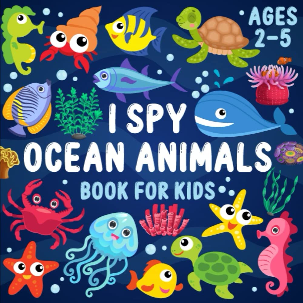 I Spy Ocean Animals Book For Kids Ages 25 Ocean Animals Guessing Game