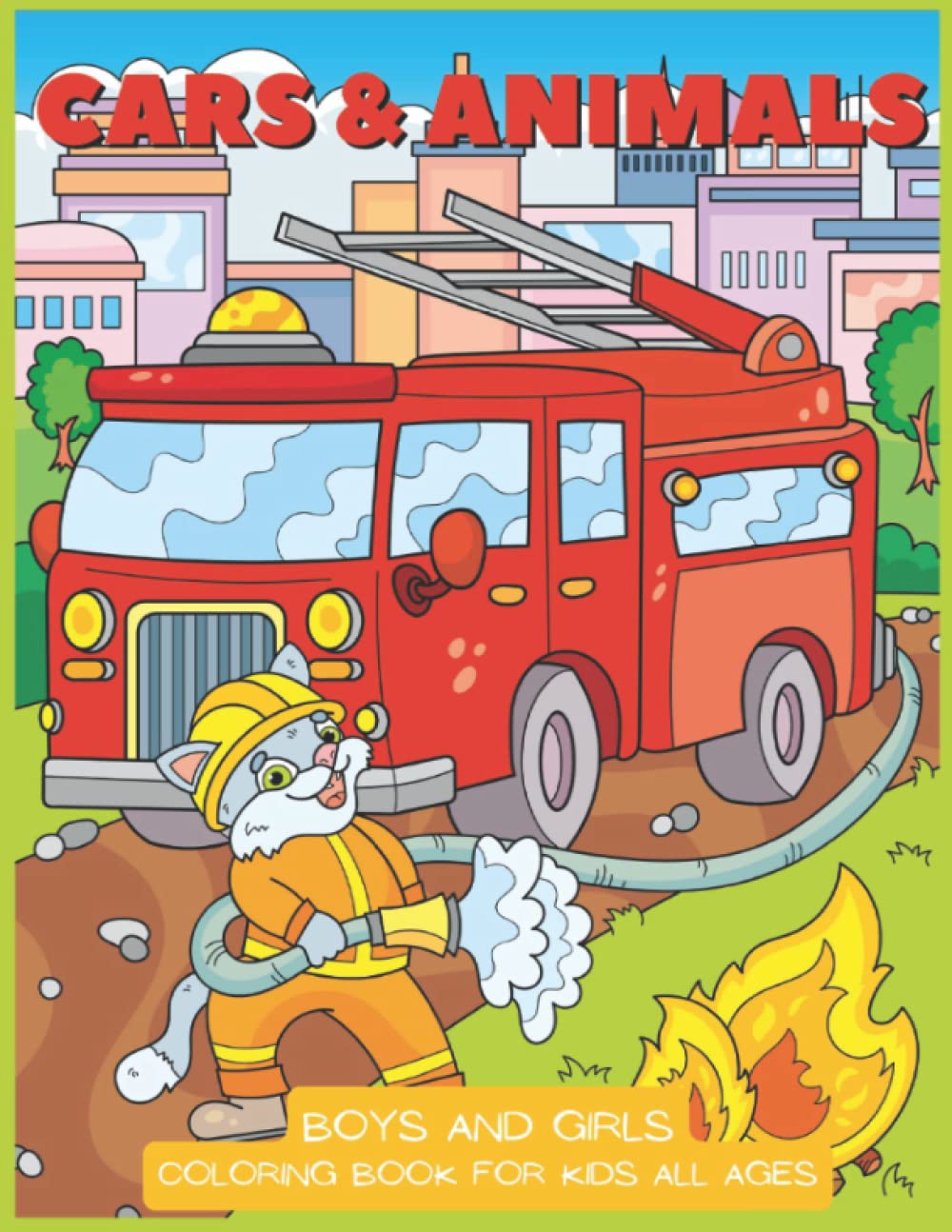 cars coloring book for kids: coloring books for kids ages 4-8 boys cars ...